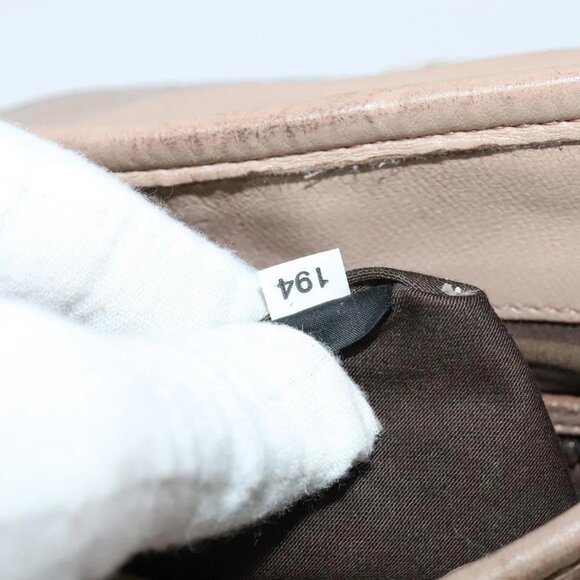 Miu Miu Matelasse Hand Bag Leather 2way Pink Gold Auth 120471 - Picture 10 of 16